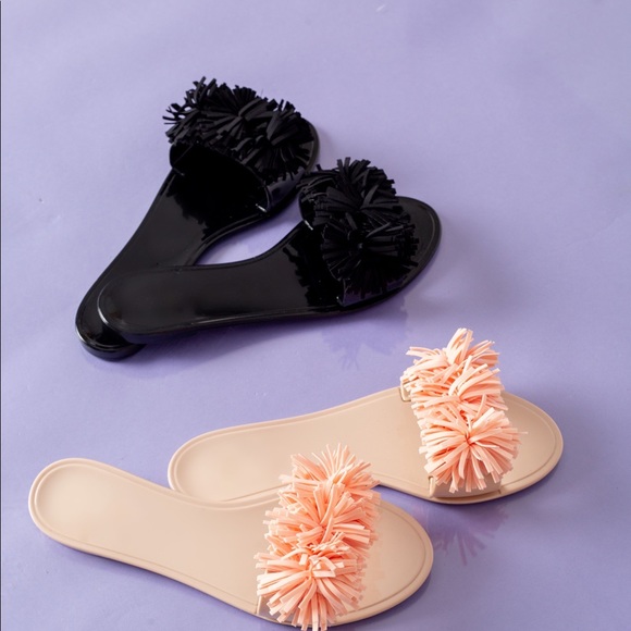 Brand black fringe sandals - Picture 1 of 2